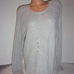 Sonoma Gray Cable Knit Sweater NWOT
